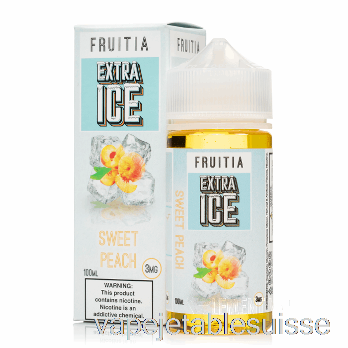 Vape Suisse Pêche Douce - Extra Ice - Fruitia - 100ml 3mg